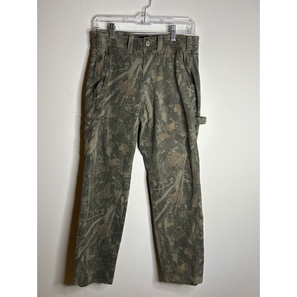 Abercrombie & Fitch Green Camo Loose Fit Carpenter Pants Mens 29x30 (fits 29x27)